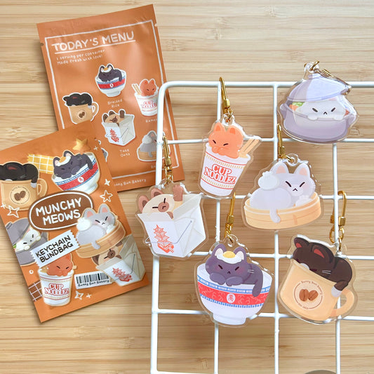 Munchy Meows | acrylic keychain blind bag