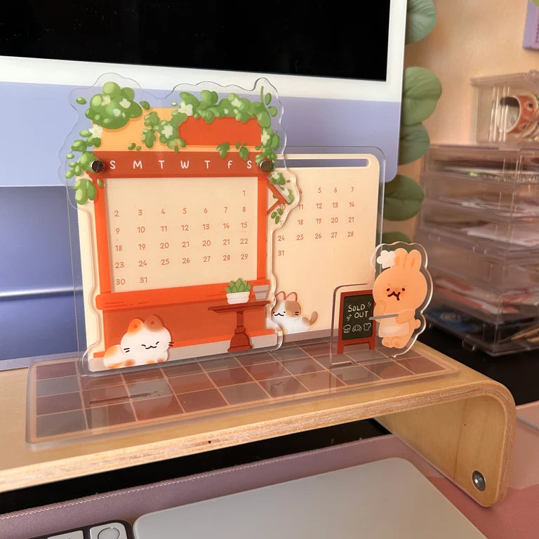 Inside Bunny Bun Bakery | Never Expiring Calendar Standee
