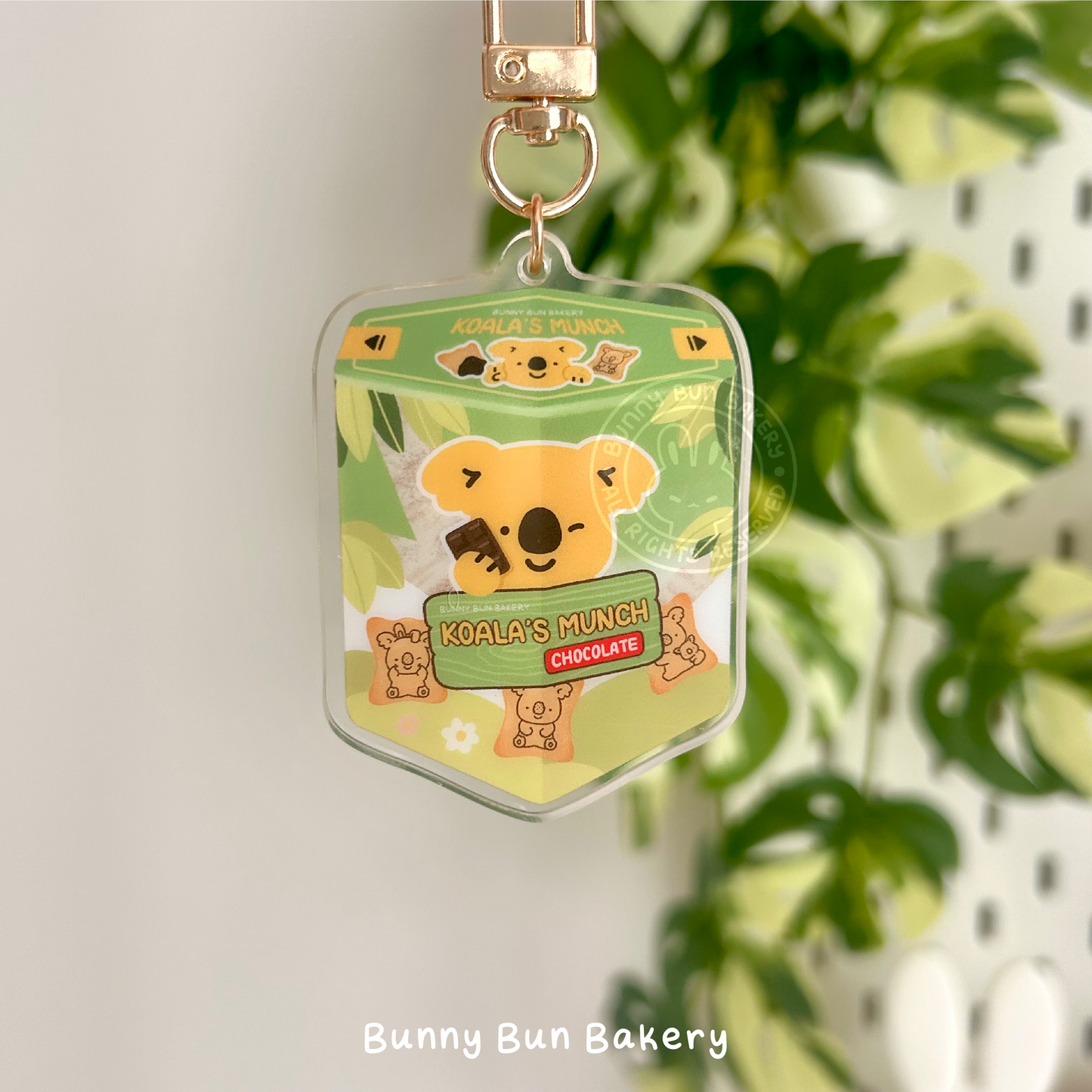 Koala's Munch | acrylic shaker keychain