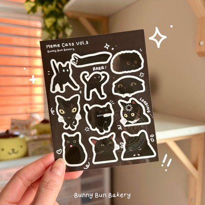 Meme Cats Sticker Sheets | Volume 1, 2, 3