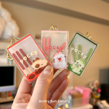 P♥cky Snack Time| Shaker Acrylic Keychain