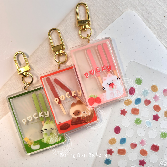P♥cky Snack Time| Shaker Acrylic Keychain