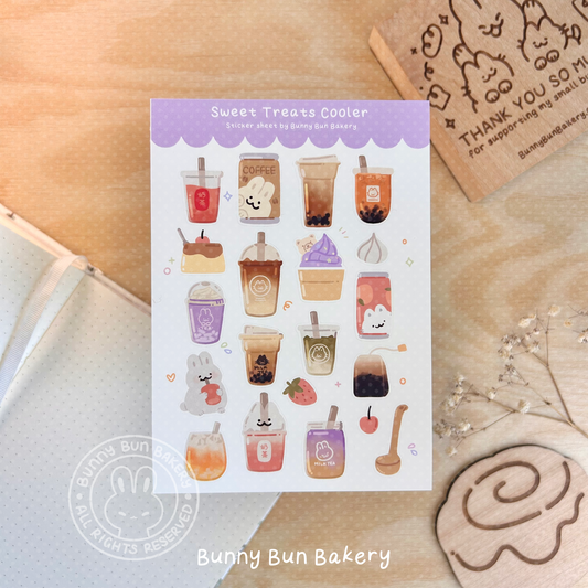 Sweet Treats Cooler | matte vinyl sticker sheet