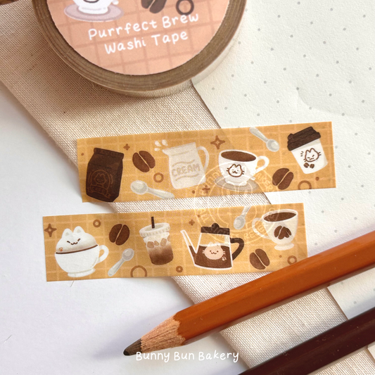 Purrfect Brew Washi Tape