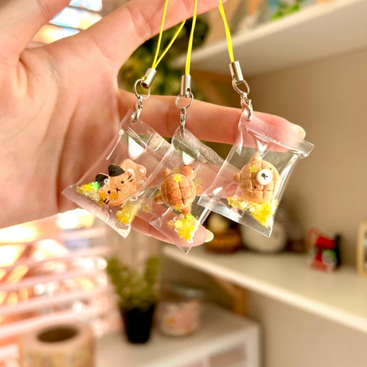 Animal Bakery | Handmade Bread Shaker Phone Charm Keychain