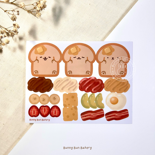 DIY Crumbs Sando | Glossy vinyl sticker sheet
