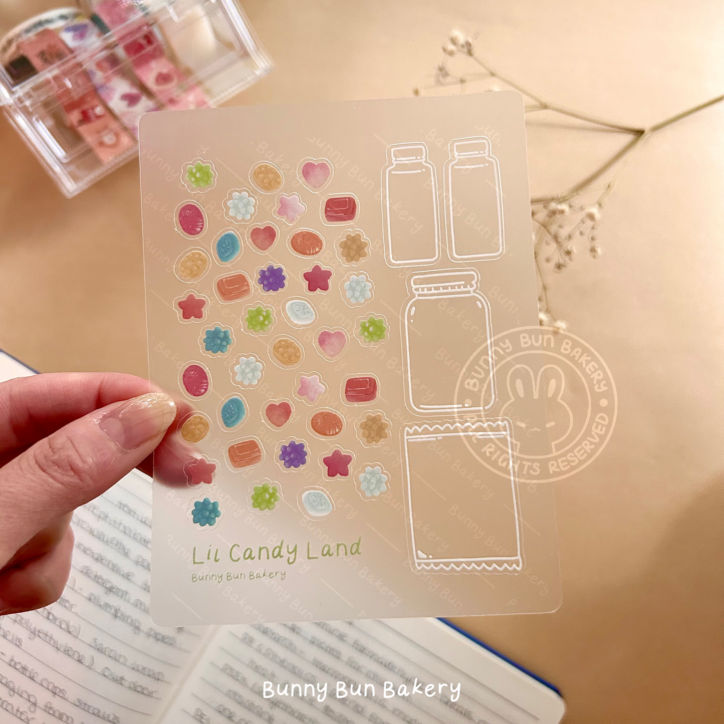 Make Your Own Candy Jar | Matte Semi-Transparent Sticker Sheet