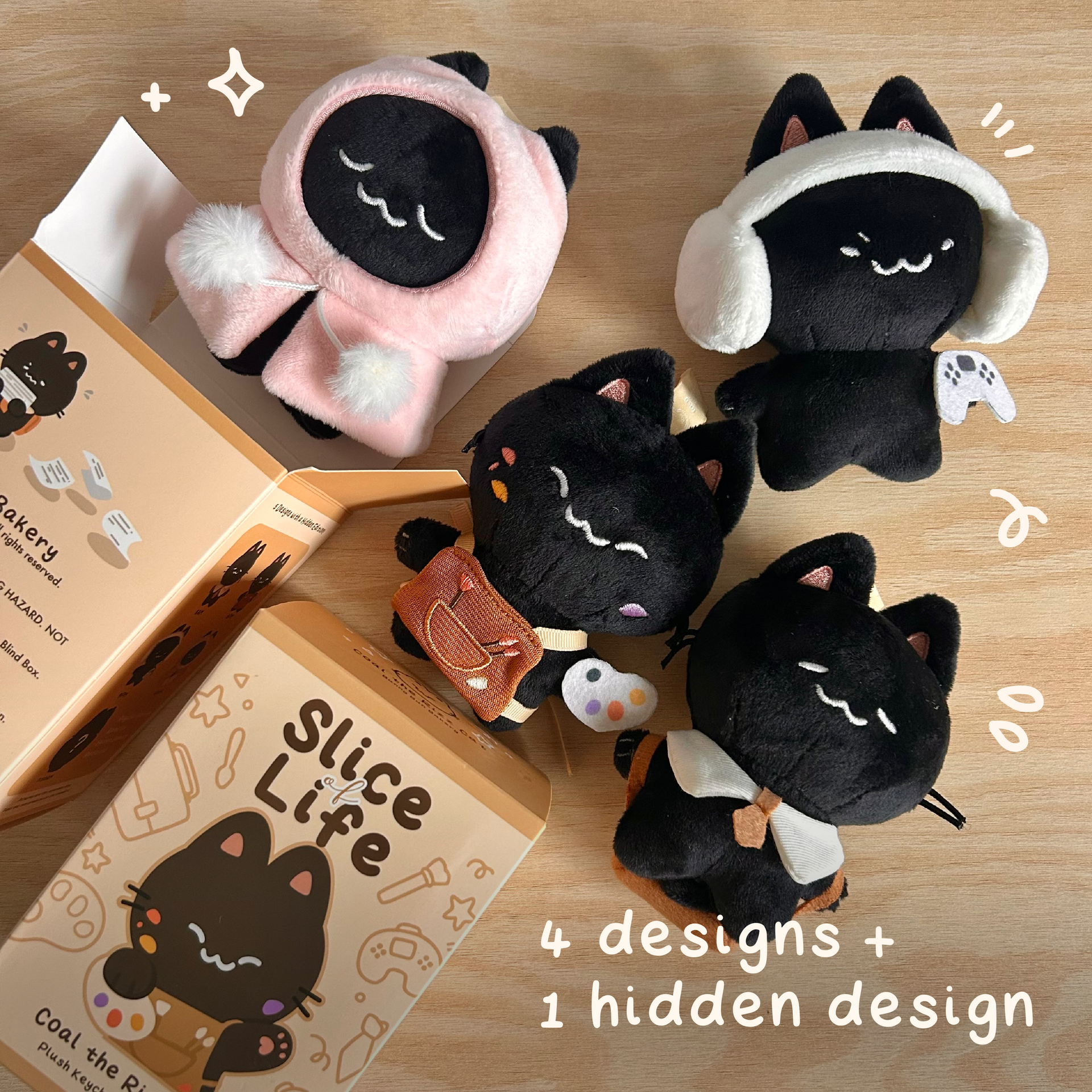 Coal the Rizz Cat | Slice of Life Plush Blind Box – Bunny Bun Bakery