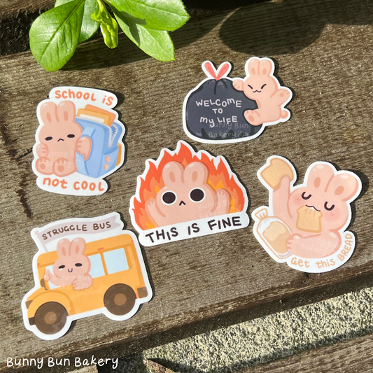 Chaotic Bunnies | Glossy Vinyl Stickers