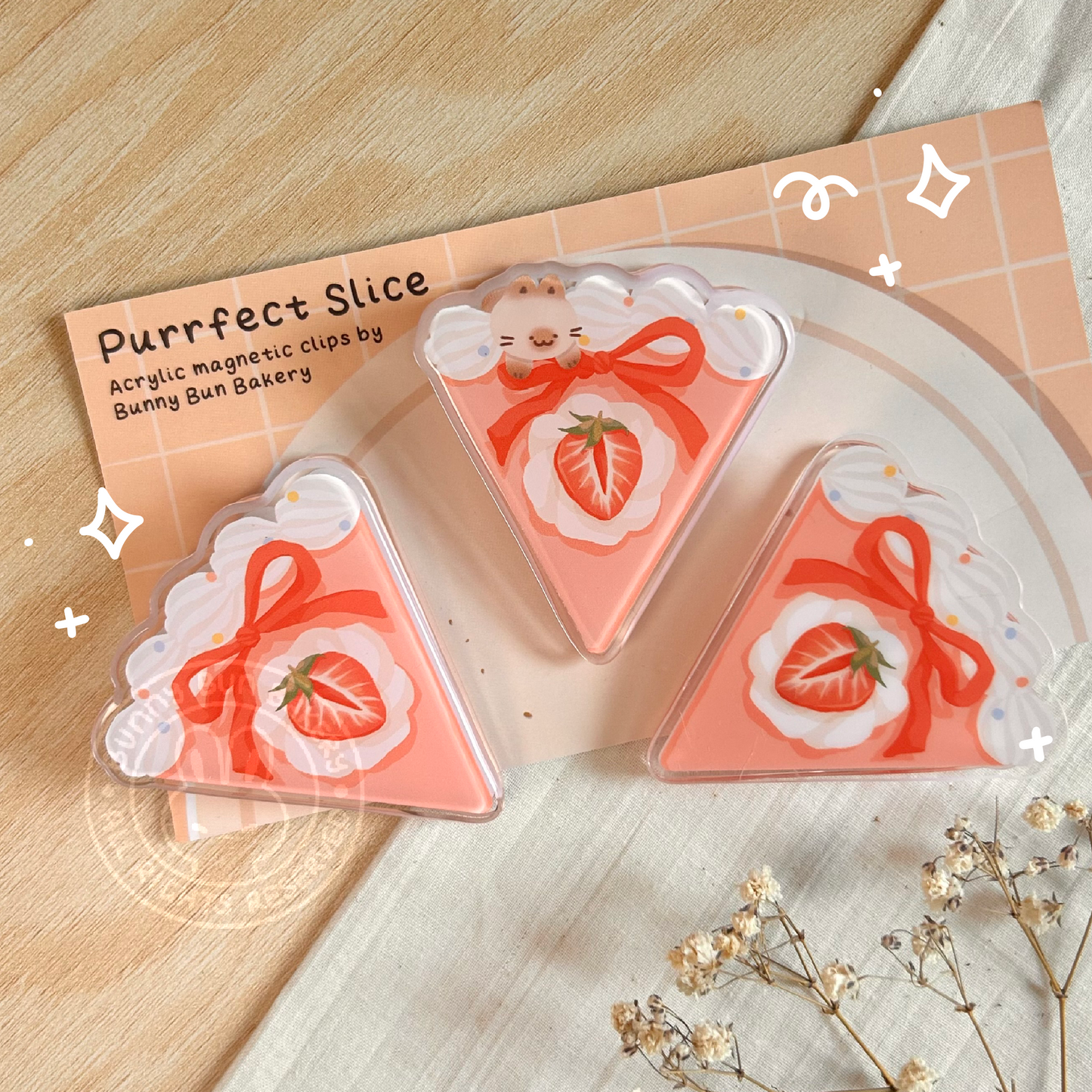 Purrfect Slice | Magnetic Acrylic Clips