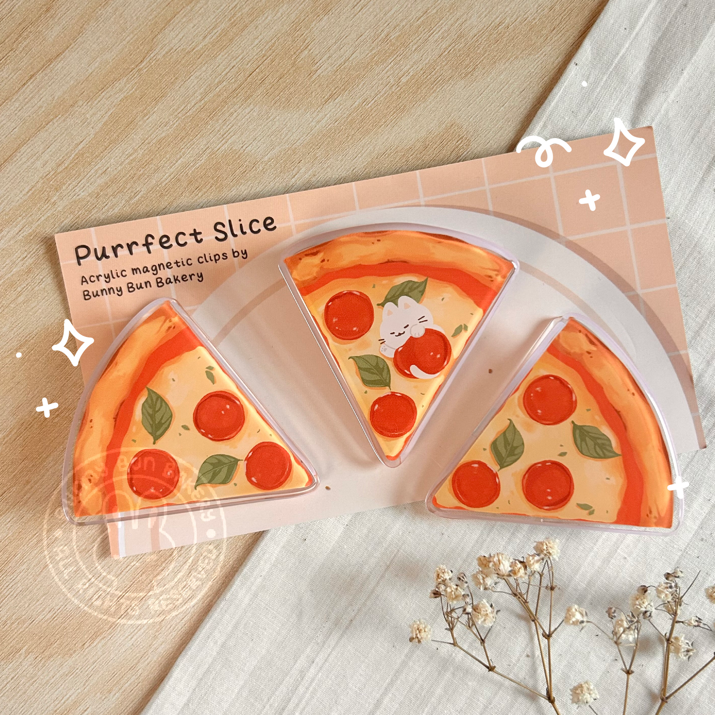 Purrfect Slice | Magnetic Acrylic Clips