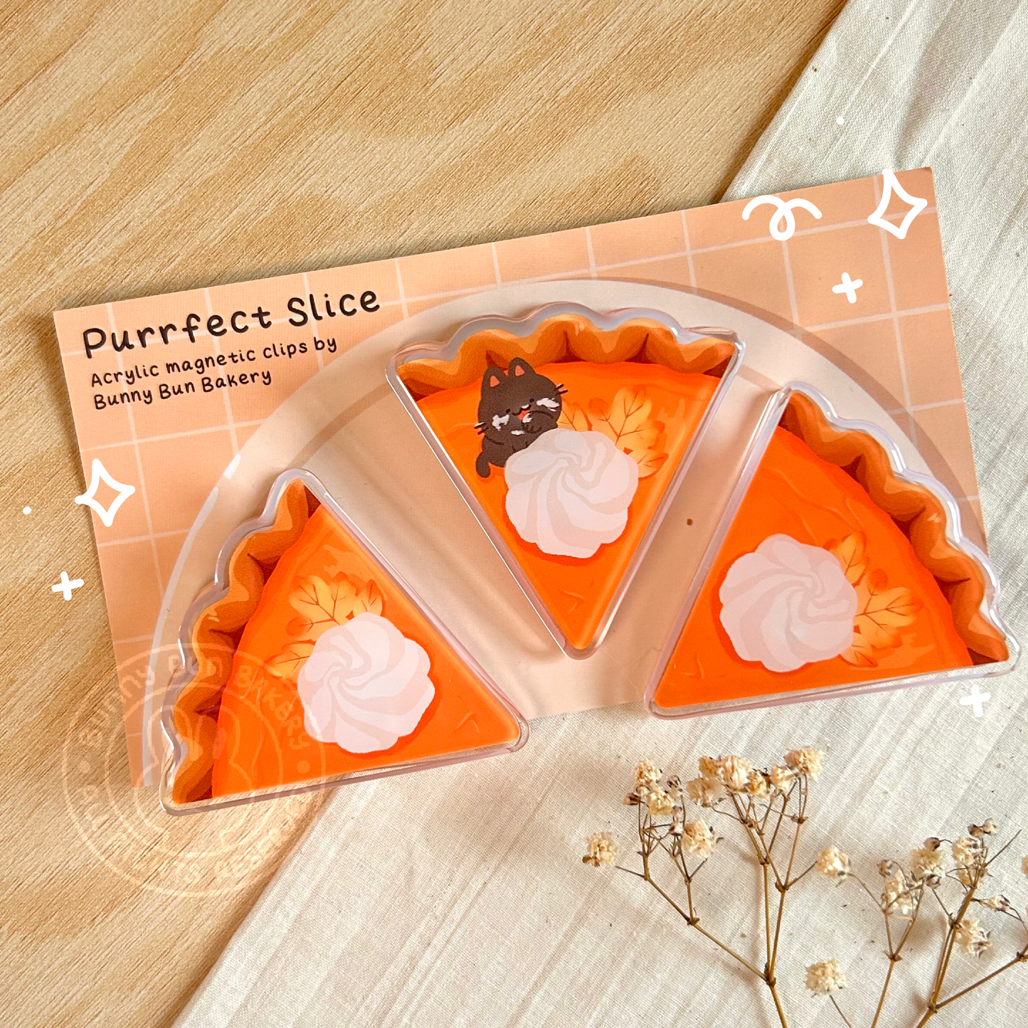 Purrfect Slice | Magnetic Acrylic Clips
