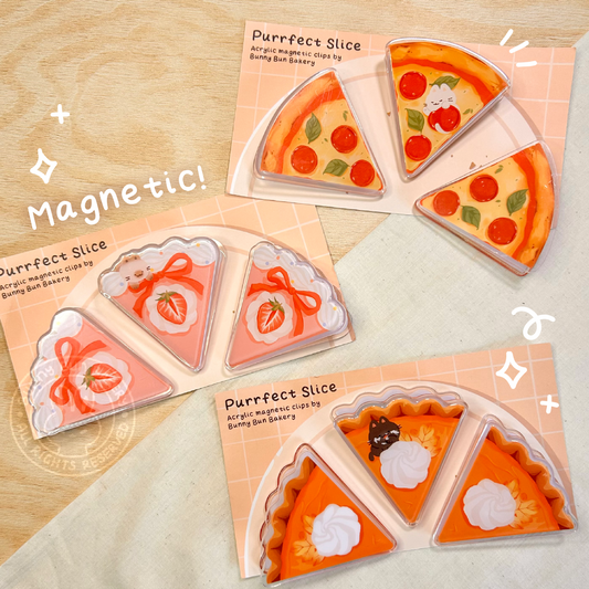 Purrfect Slice | Magnetic Acrylic Clips