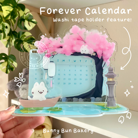 Pink Sakura Pond | Never Expiring Calendar Standee