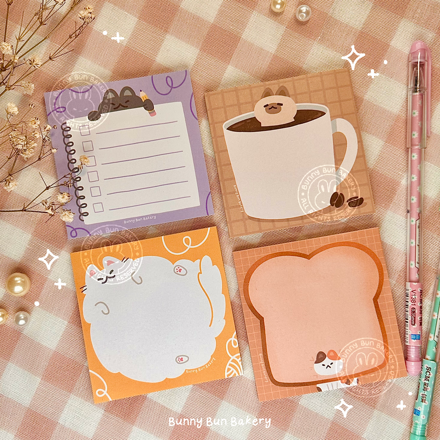 Silly Kitty Cats Sticky Notes
