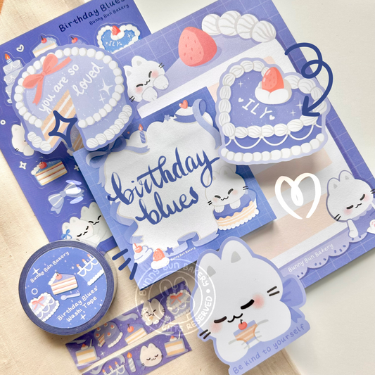 Birthday Blues | Stationery Set