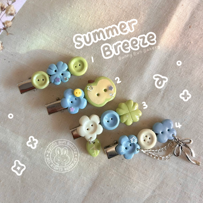 Buttons & Critters| Handmade Clay Hair Clips