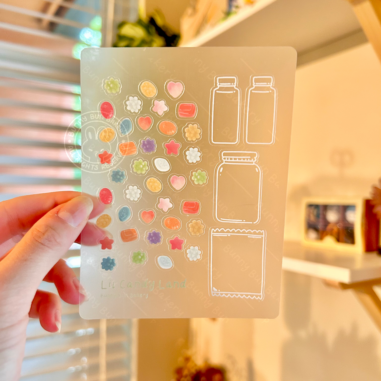 Make Your Own Candy Jar | Matte Semi-Transparent Sticker Sheet