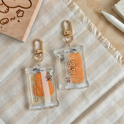 Want Want | acrylic shaker keychain